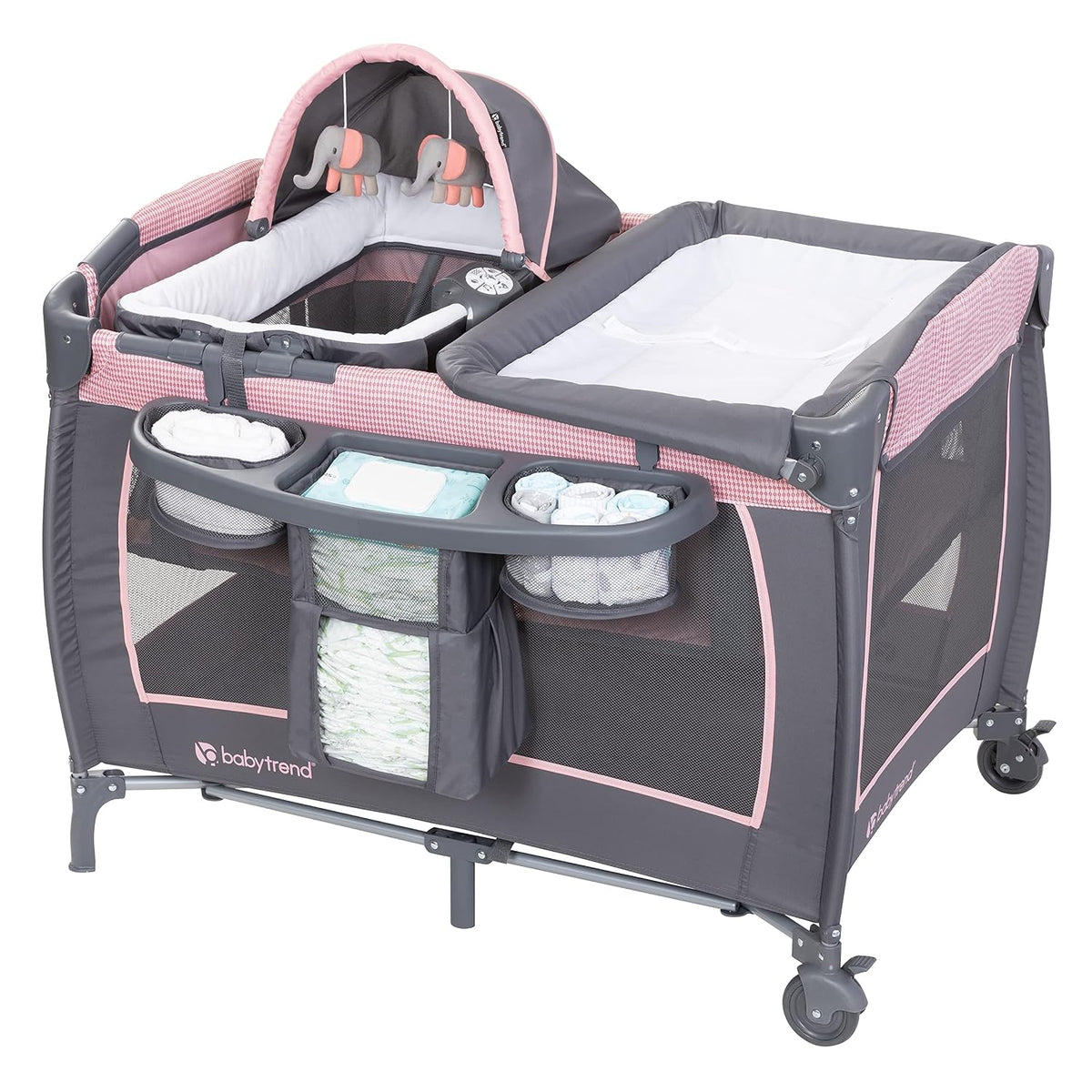 Baby Trend - Cuna Lil Snooze Deluxe III, color rosa