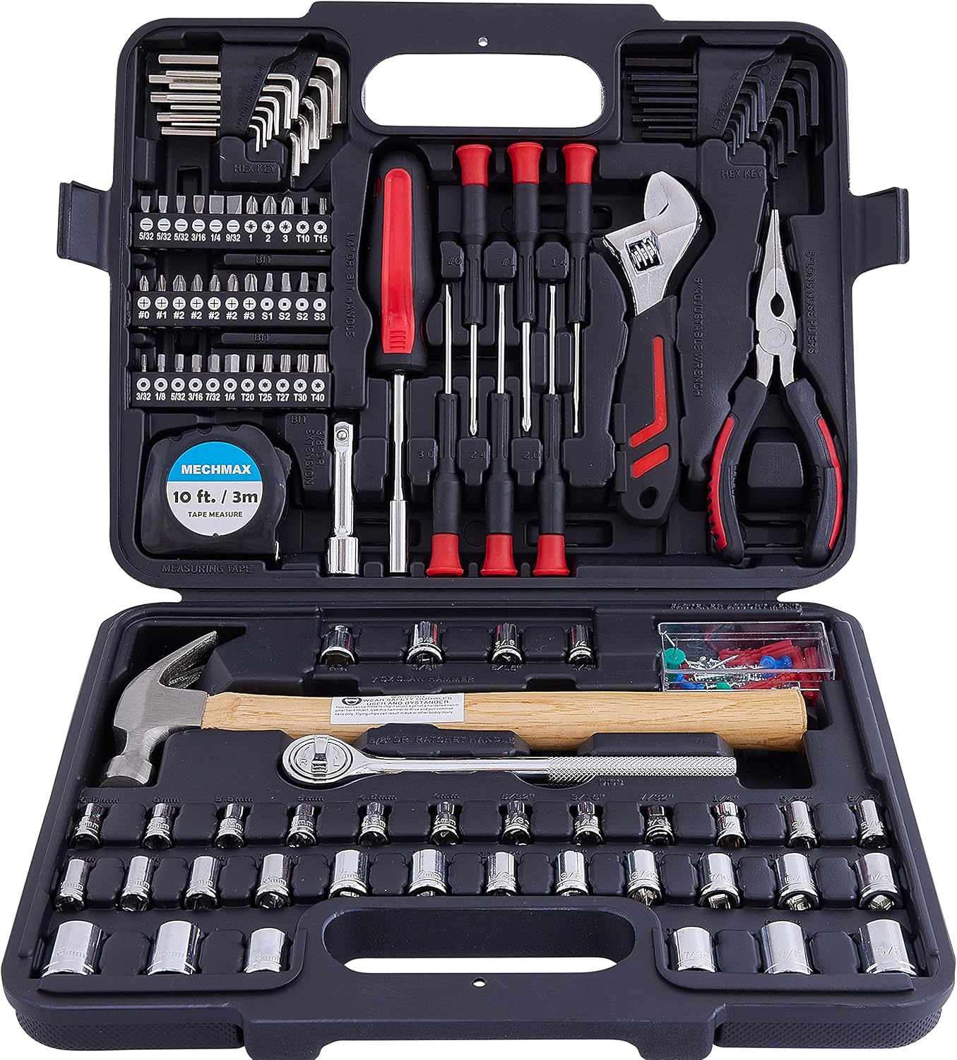 MECHMAX Kit de herramientas de 149 piezas, juego de herramientas ma...