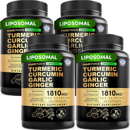 Cúrcuma Liposomal - Suplementos de Curcumina de Alta Absorción, Mez...