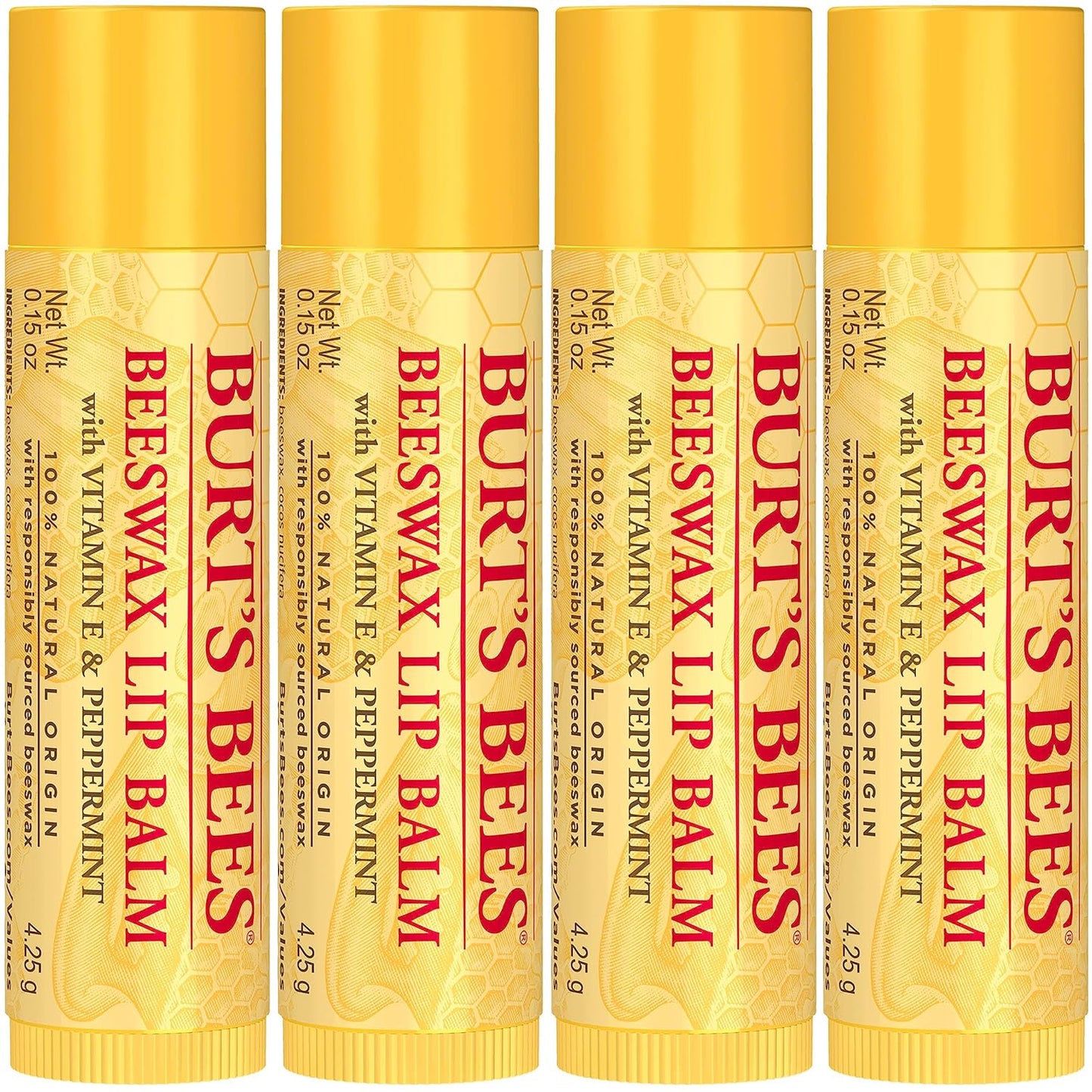 Burt's Bees - Bálsamo labial hidratante 100% natural, de cera d...