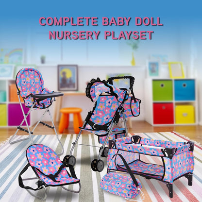 Juego de cama y asiento de bebé, juego de bebé, accesorios para muñ...
