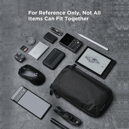 ALPAKA Elements Tech Case Mini - Organizador compacto para electrónicos, bolsa pequeña para cargadores y auriculares, bolsa para teléfono, funda de accesorios de viaje, correa cruzada, negro X-Pac