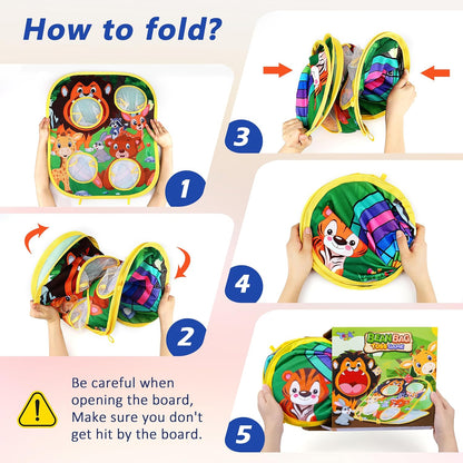 Juego de lanzamiento de bolsas de frijoles de animales, juego de la...