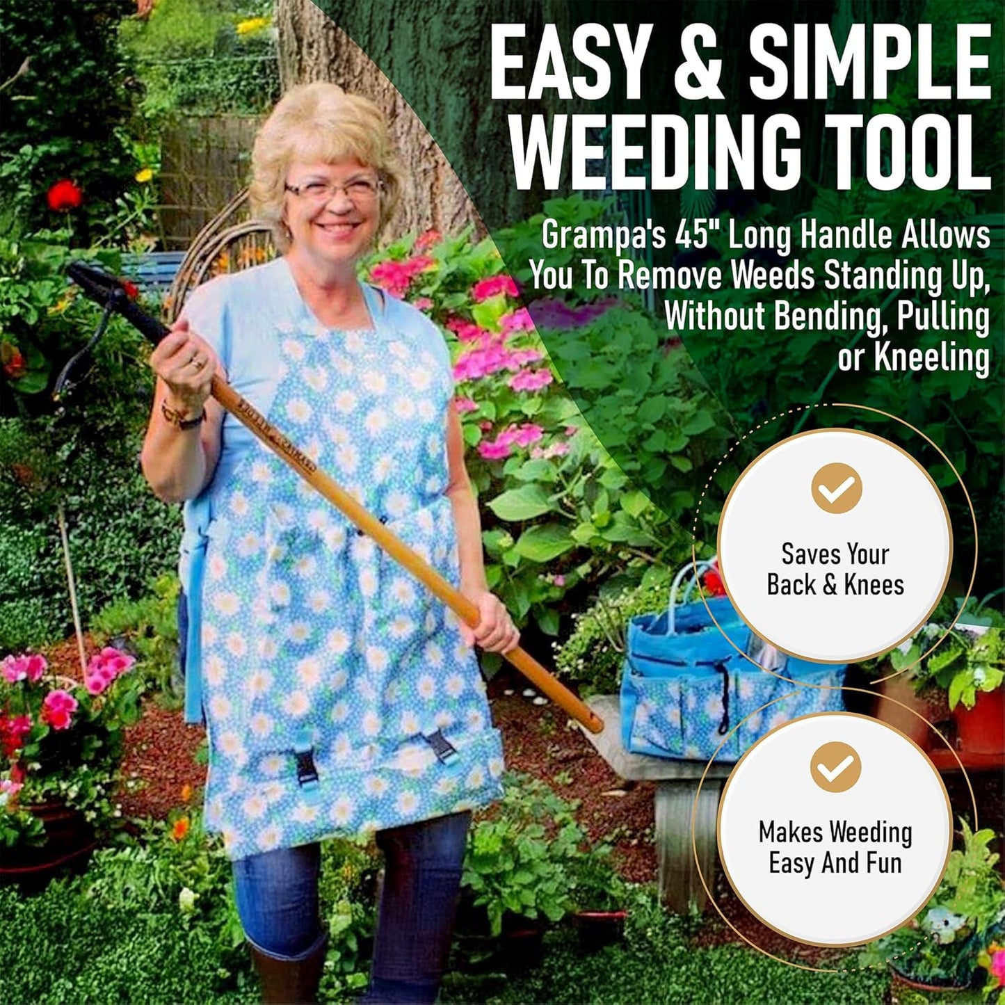 Grampa's Weeder - El extractor de malezas de pie original con m...