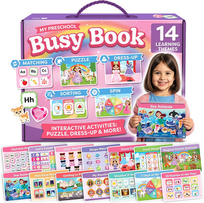 3 Year Old Girl Gifts - Montessori Busy Book For Toddlers 3-5, 4 Ye...