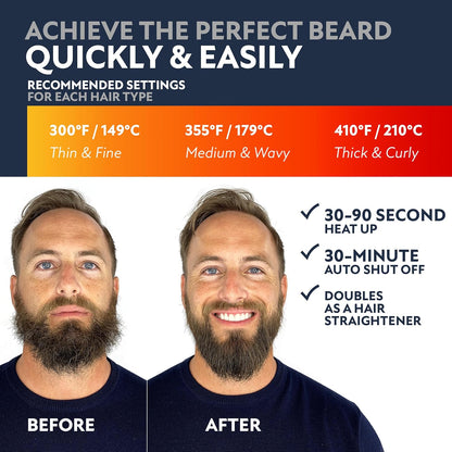 Arkam Alisador de barba para hombres \u2013 Kit original de cepillo...