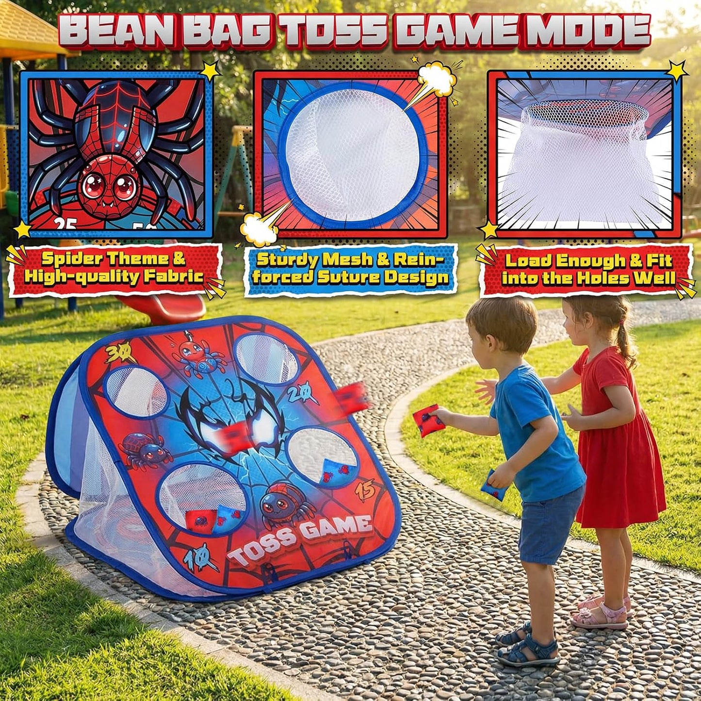 Bean Bag Toss Game for Kids - Cornhole Board Outdoor Toys for Toddl...