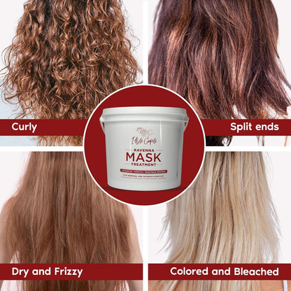 Mascarilla Profesional Para El Cabello Ravenna Para Cabello Dañado...