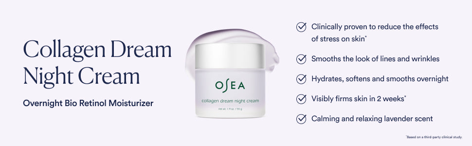 OSEA Dream Crema Nocturna - Crema Facial Hidratante Antiedad con Bio Retinol Derivado de Algas - Hidrata, Reafirma y Suaviza Líneas y Arrugas