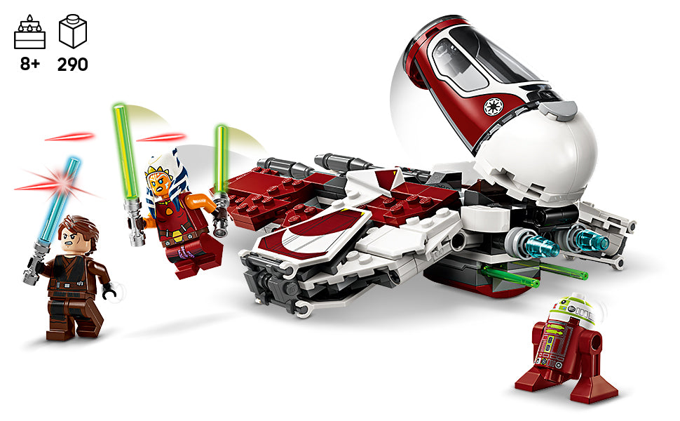 LEGO Star Wars: The Clone Wars Ahsoka's Jedi Interceptor Juguete de construcción de nave espacial – Juguete de Star Wars para niños y niñas, a partir de 8 años – Idea de regalo para cumpleaños – 75401