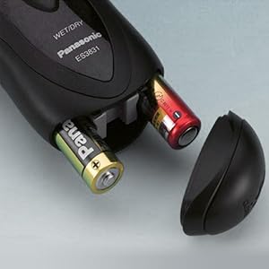 Afeitadora eléctrica Panasonic para hombres, afeitadora inalámbrica ligera húmeda/seca con agarre ergonómico, ES3831K, negro