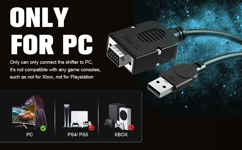 para Logitech G29 Cambio de cambios a cable USB Modificación Accesorios de pieza