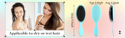 Eaasty 18 piezas de cepillo de pelo a granel cepillo de desenredar húmedo cepillo de pelo seco desenredante con cerdas suaves que se desliza a través de los enredos con facilidad regalo de boda dama de honor a granel para mujeres