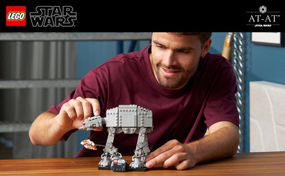 LEGO Star Wars at-at Walker - Juego de construcción para adultos, a partir de 18 años, coleccionable y decoración de habitación para oficina, dormitorio o estante de libros, actividad para hombres