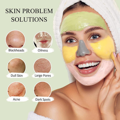 Shvyog Juego De 4 Mascarillas Faciales  Máscara De Arcilla