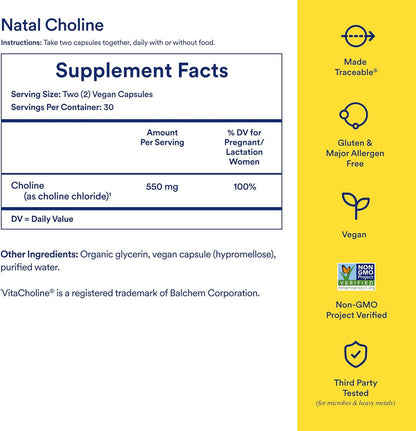 Ritual Suplemento De Colina Natal, 550 Mg, Apoya La Función