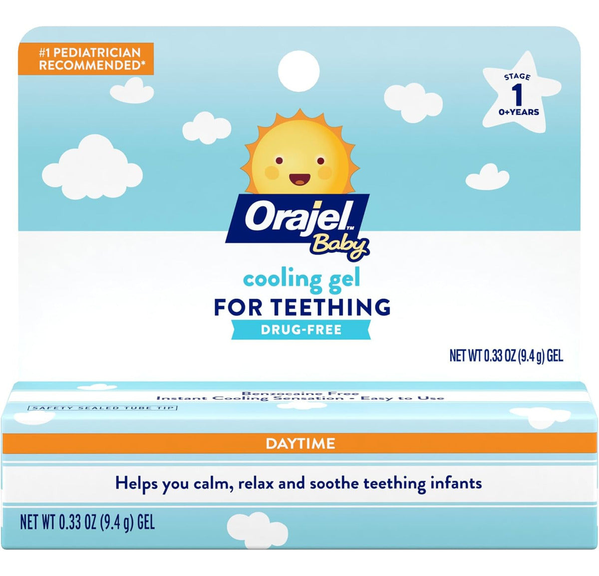 Orajel Gel De Enfriamiento Diurno Para Dentición De Bebé, Si