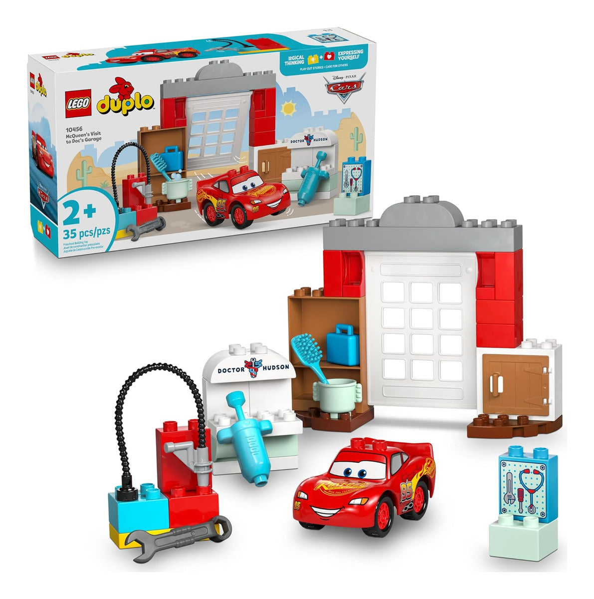 Lego Duplo Disney And Pixar Cars Mcqueen Visit To Doc's Gara