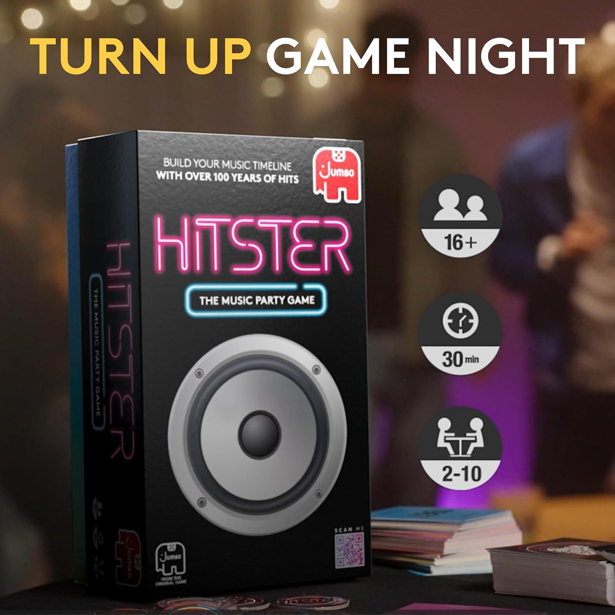 Jumbo Hitster - Juego De Cartas The Music Fun Party Quiz, 2