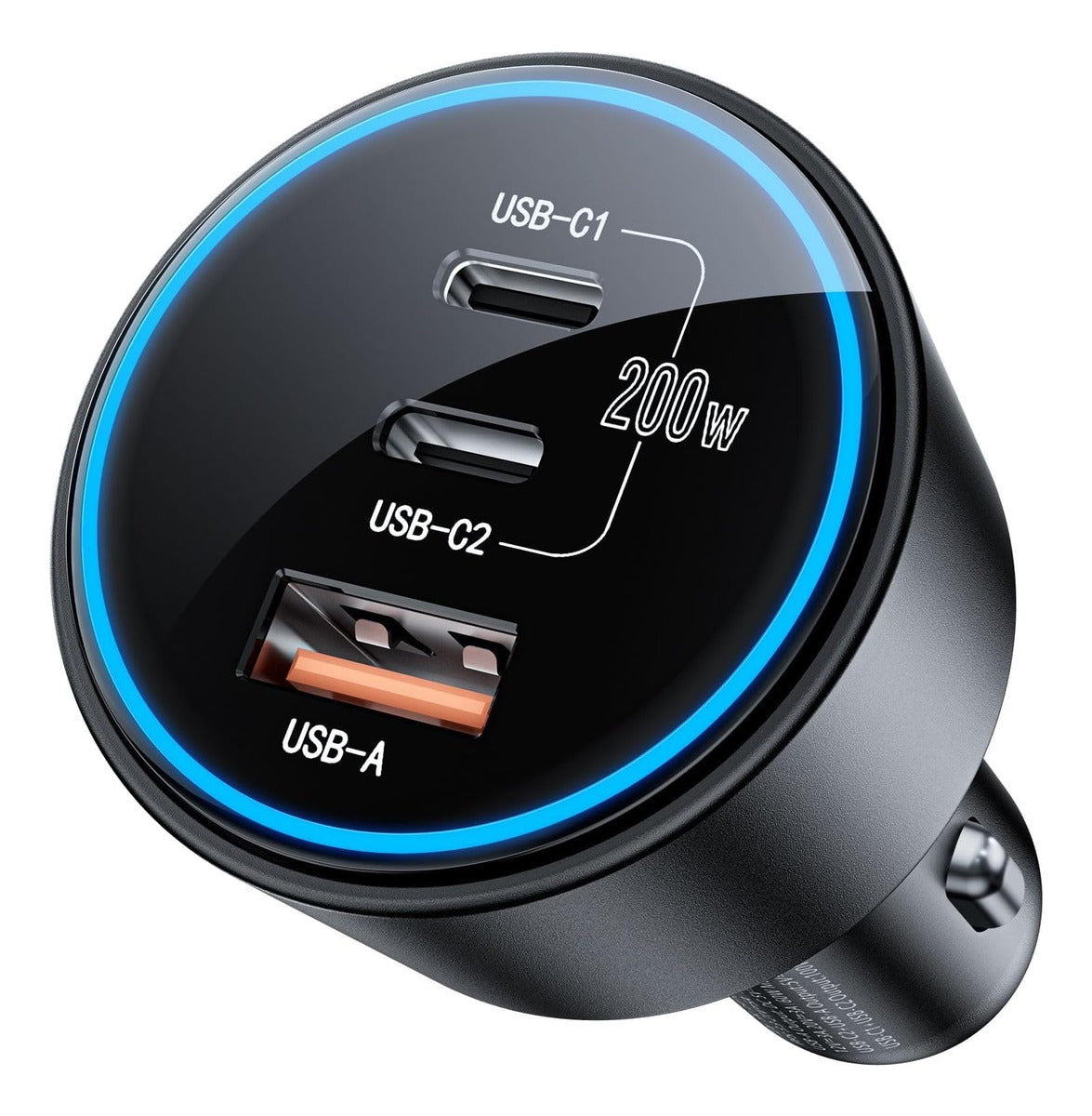Cargador De Coche Usb C De Carga Rápida De 200 W, Doble Pd 1