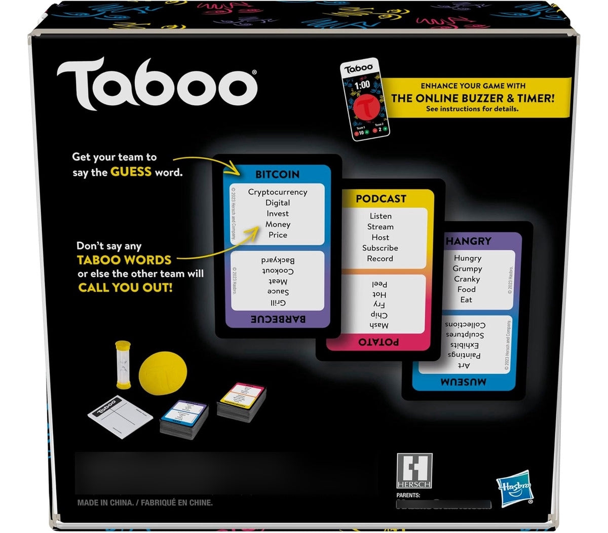 Hasbro Gaming Taboo Classic - Juego De Adivinanzas De Palabr