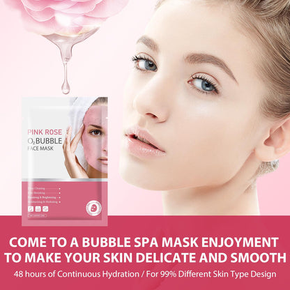 Paquete De 10 Mascarillas Faciales De Burbujas Rosa O2 Para