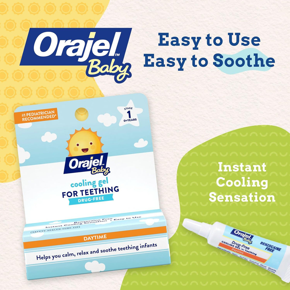 Orajel Gel De Enfriamiento Diurno Para Dentición De Bebé, Si