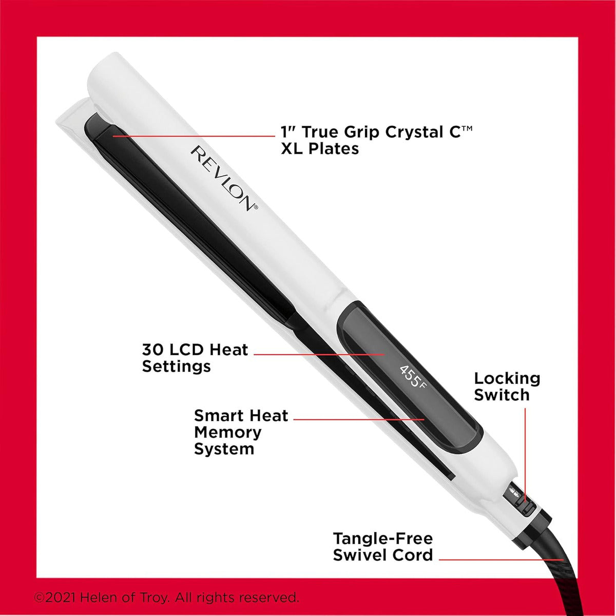 Revlon Crystal C + Plancha Digital De Cerámica Para El Cabel
