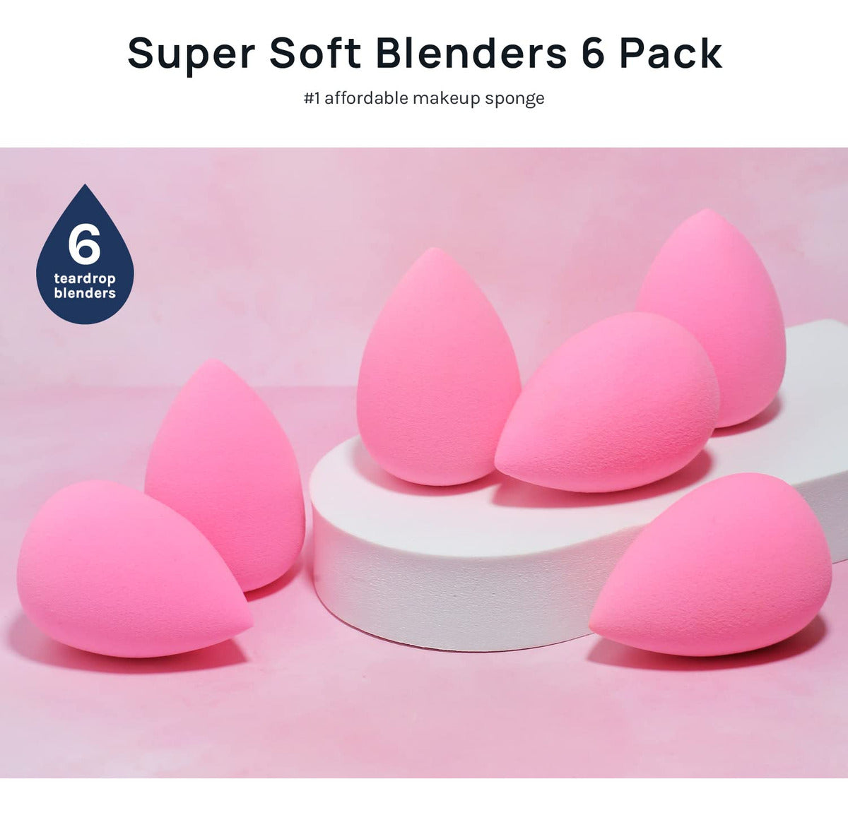 Aoa Studio Juego De 6 Esponjas De Maquillaje Sin Látex Y Alt