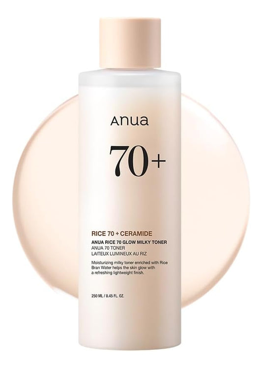 Anua Rice 70 Glow Milky Toner, Para Piel De Vidrio, Agua D