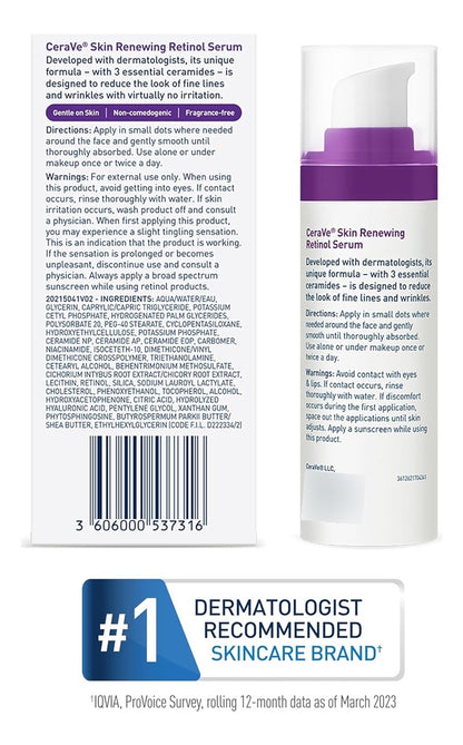 Cerave Suero De Retinol Antienvejecimiento Para Cara, Retino