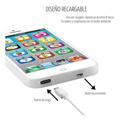 Juguete De Aprendizaje Teléfono Celular De Juego Con 8 Funci