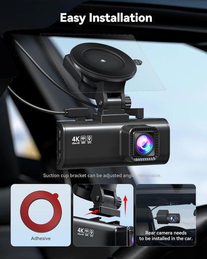 Redtiger Cámara De Tablero 4k Frontal Trasera, Sensor Starvi