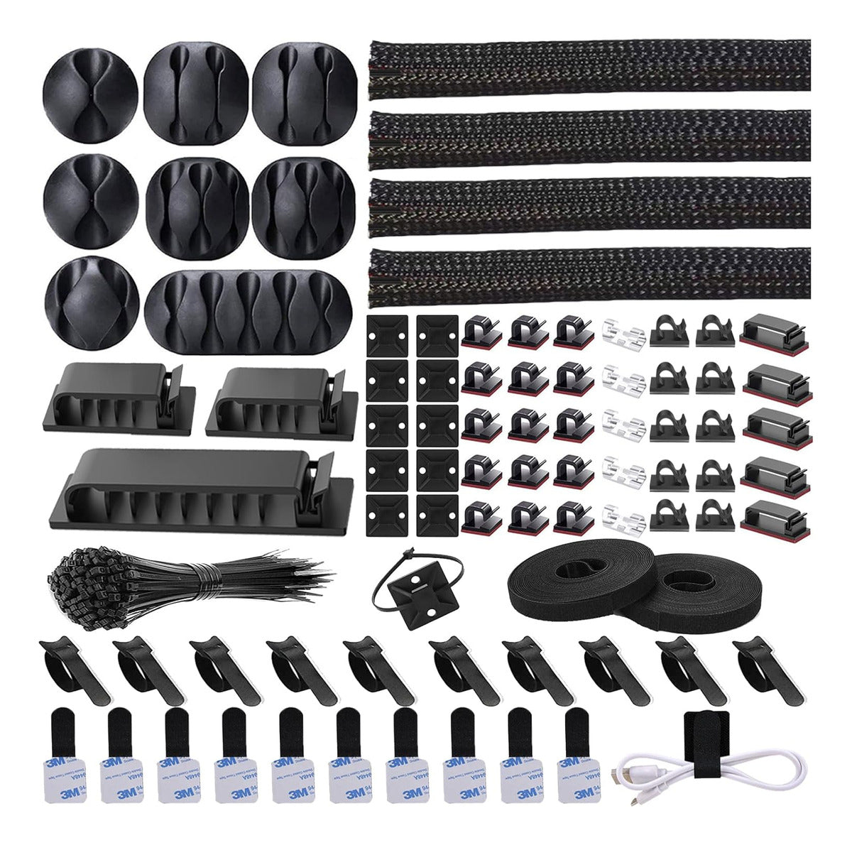 N Norocme Kit De Organización De Cables De 192 Piezas, 4