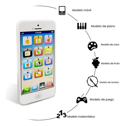Juguete De Aprendizaje Teléfono Celular De Juego Con 8 Funci