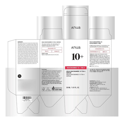 Anua Suero De Niacinamida 10 + Txa 4, Ácido Hialurónico, Áci