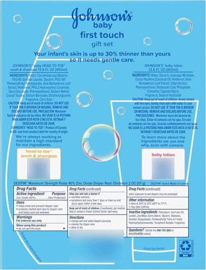 Johnson's First Touch Baby Essentials Set De Regalo Con Gel