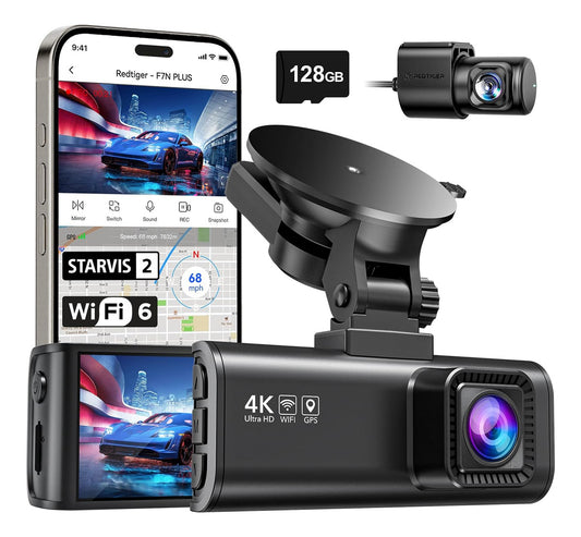 Redtiger Cámara De Tablero 4k Frontal Trasera, Sensor Starvi