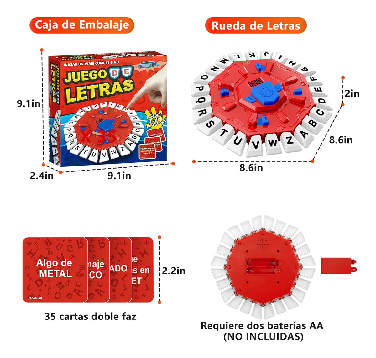 Juego De Mesa En Español Con Pantalla Digital Y 2 Modos De J