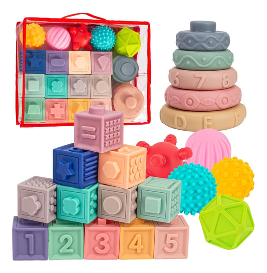 Springflower Juguetes Montessori 3 En 1 Para Bebés De 0-3-6-