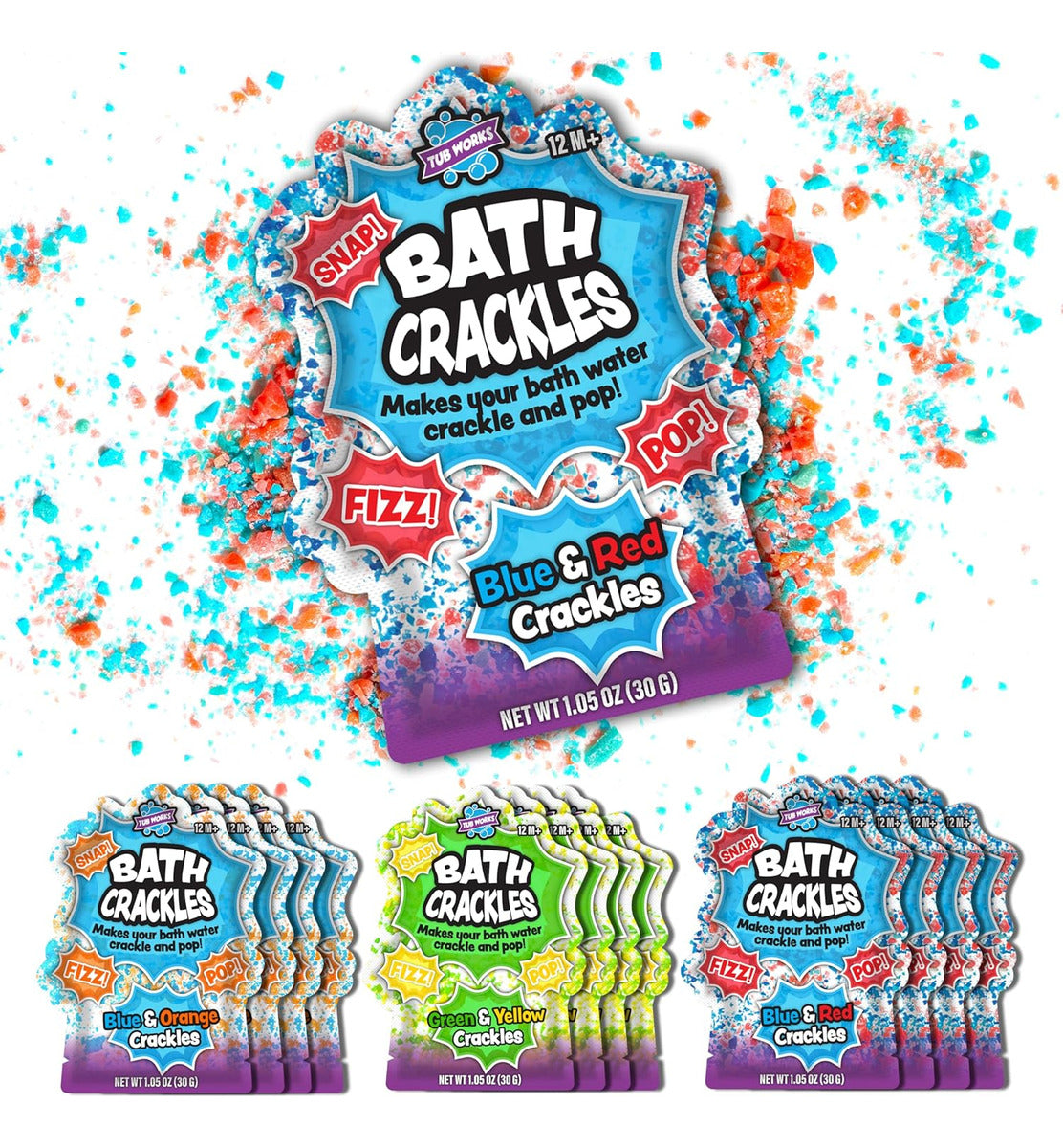 Tub Works Bath Crackles - Juguete De Baño, Paquete Variado D