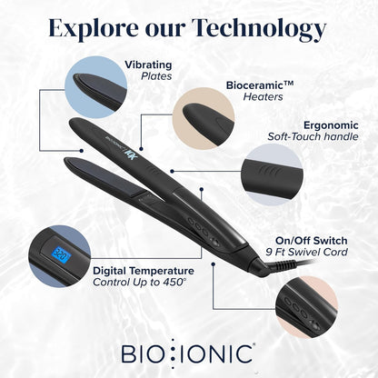 10 Alisadores Profesionales Bio Ionic, 1 Pulgada
