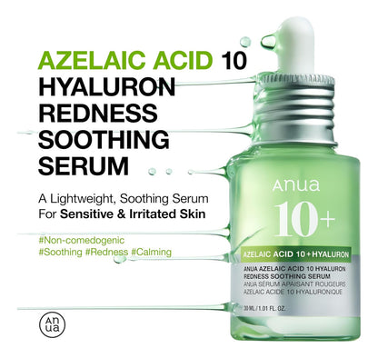 Anua Suero Facial De Ácido Azelaico 10% Hialurónico En Rojo