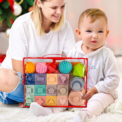 Springflower Juguetes Montessori 3 En 1 Para Bebés De 0-3-6-