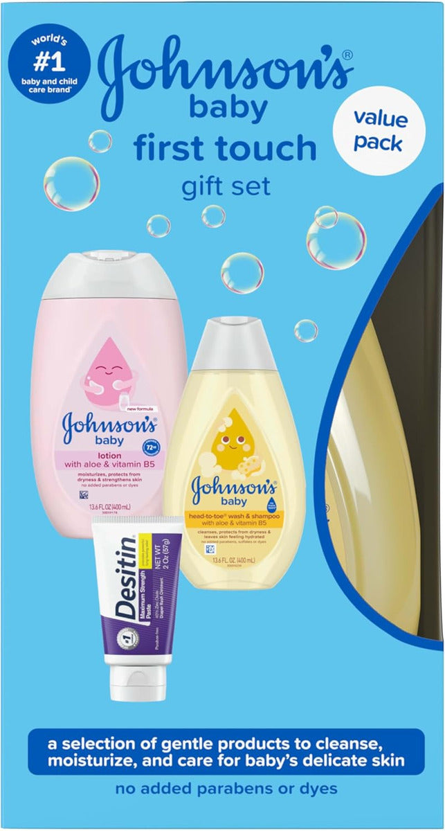 Johnson's First Touch Baby Essentials Set De Regalo Con Gel