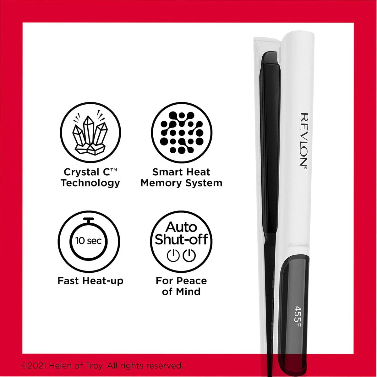 Revlon Crystal C + Plancha Digital De Cerámica Para El Cabel
