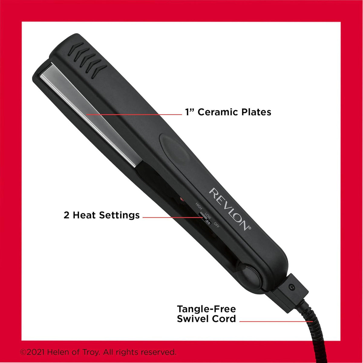 Plancha Para Cabello De Crámica De Tamaño Medio Revlon Rvst2