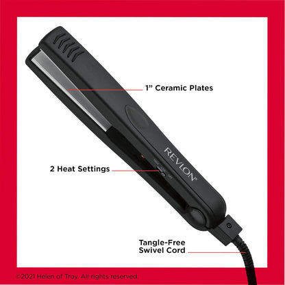 Plancha Para Cabello De Crámica De Tamaño Medio Revlon Rvst2