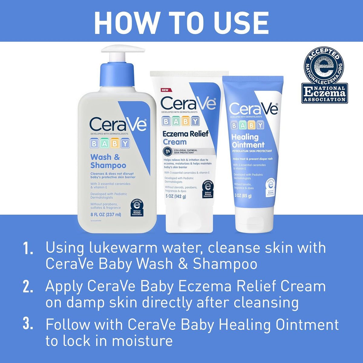 Cerave Crema Para Aliviar El Eccema Del Bebé, Crema De Avena