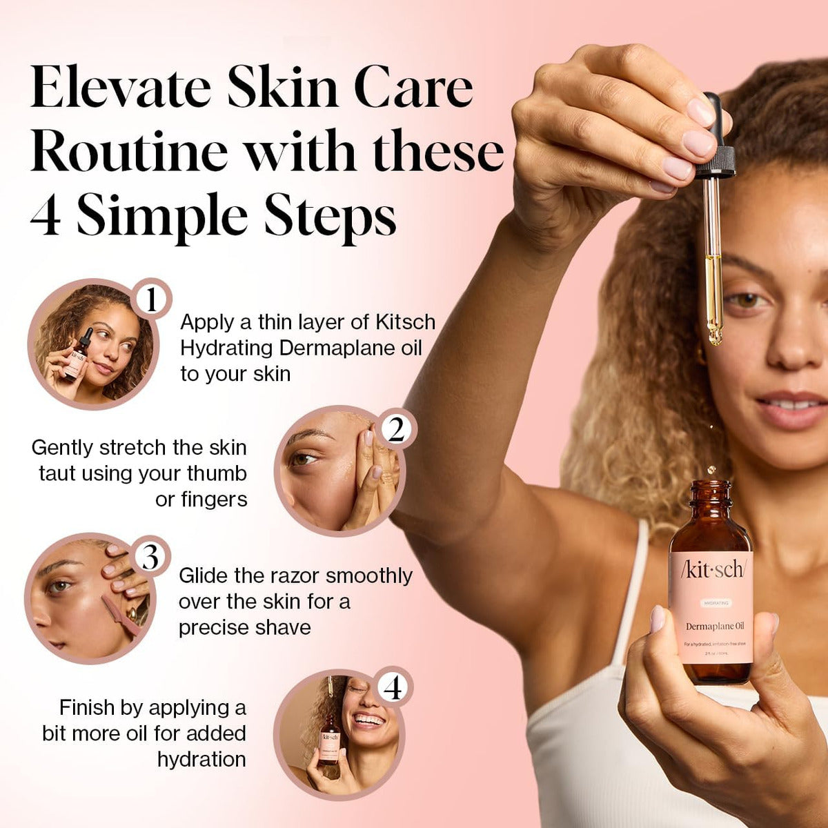 Kitsch Aceite Facial Dermaplane Con Aceite De Jojoba Y Argán
